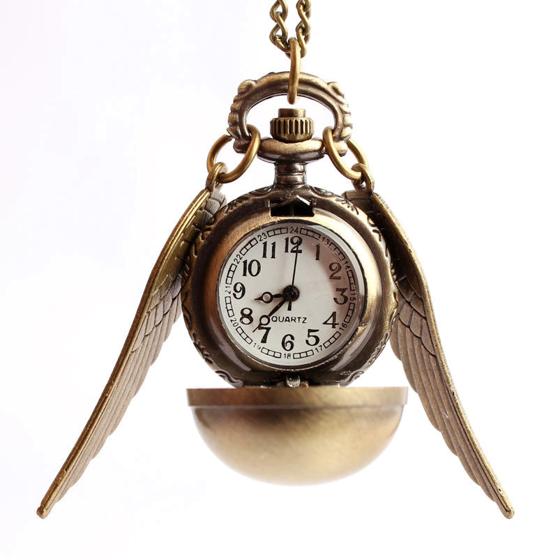 Quidditch Flip Pocket Watch Necklace