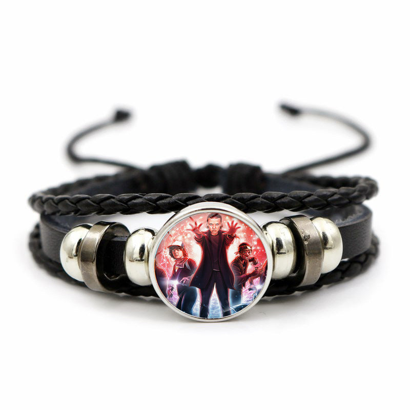 TV Gemstone Leather Bracelet