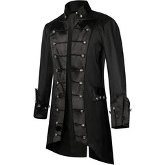 Vintage Men's Medieval Punk Long Jacket