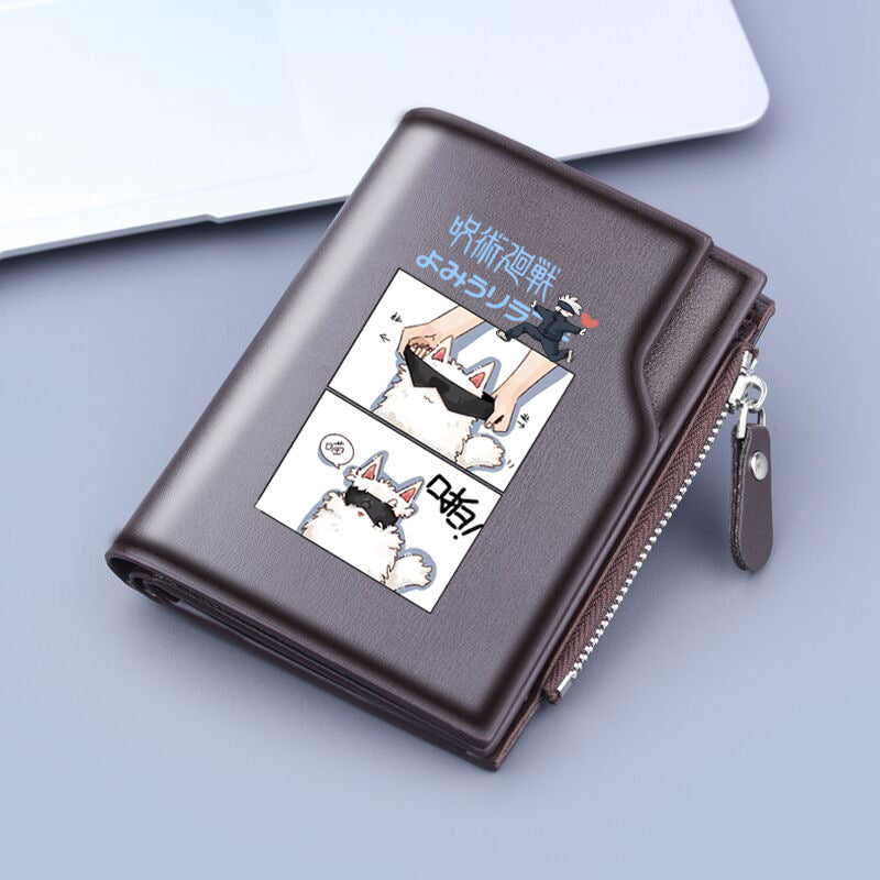 Men's Three-fold Multi-Card Zipper Wallet