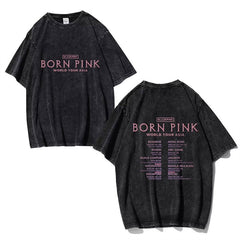 Born Pink Blink Washed Short-sleeved T-shirt