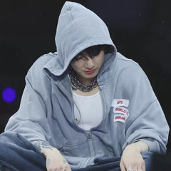 BANGTAN ARIRANG TOUR JK Gray Zipper Hoodie
