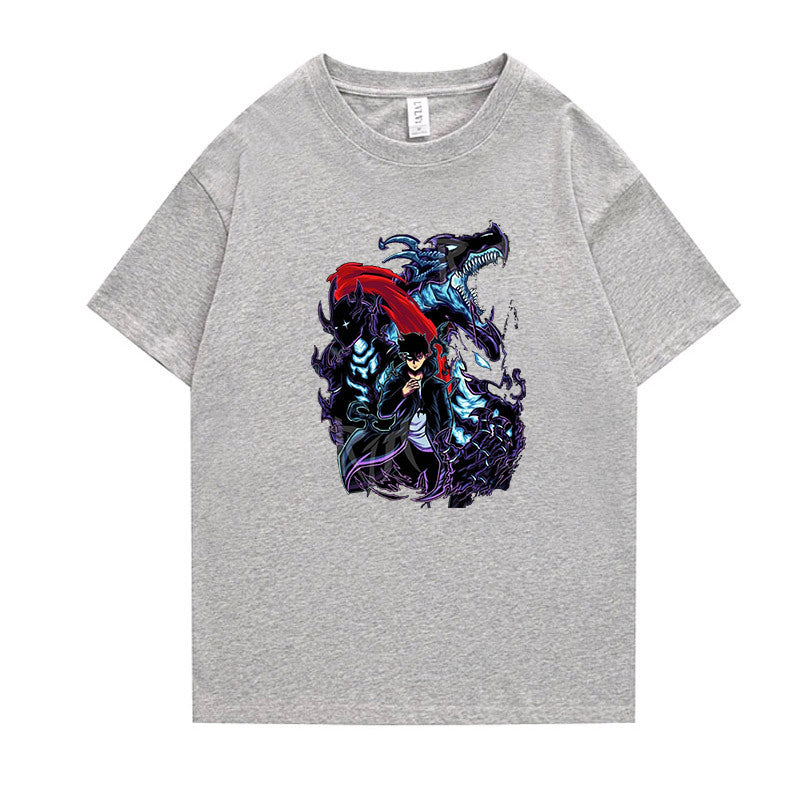 Unisex Anime Print Short-sleeved T-shirt