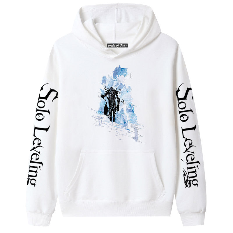 Unisex Anime Pattern Printed Pullover Hoodie