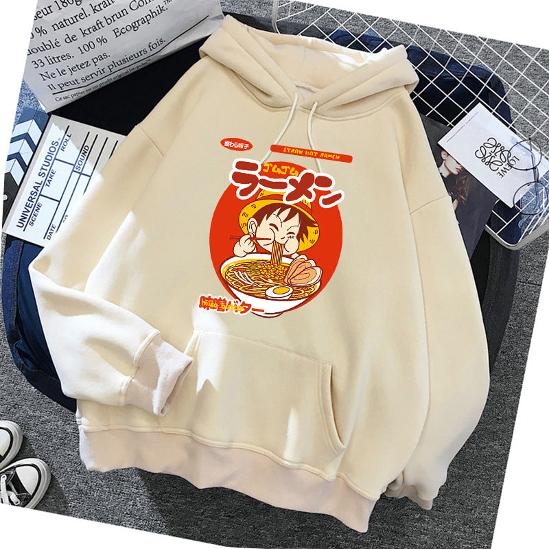 Unisex Creative Luffy Printed Casual Hoodie