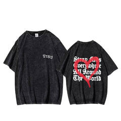 KPOP SKZ World Tour Dominate: celebrATE Printed Washed T-shirt