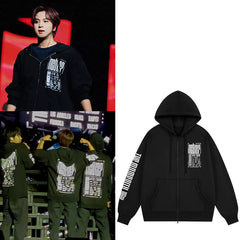 Taeyong TheMomentum Zipper Black Hoodie