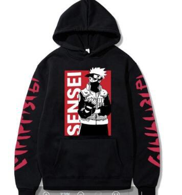 Unisex Sasuke Printed Loose Long Sleeved Hoodie