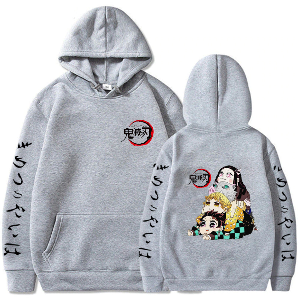 Unisex Cute Anime Printed Loose Hoodie