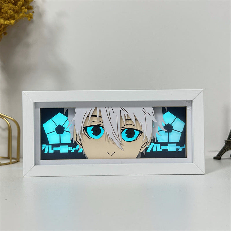 Anime Paper Carving Photo Frame Lamp