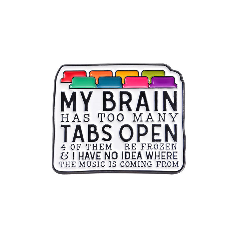 Typical ADHD Brain Funny Enamel Pin