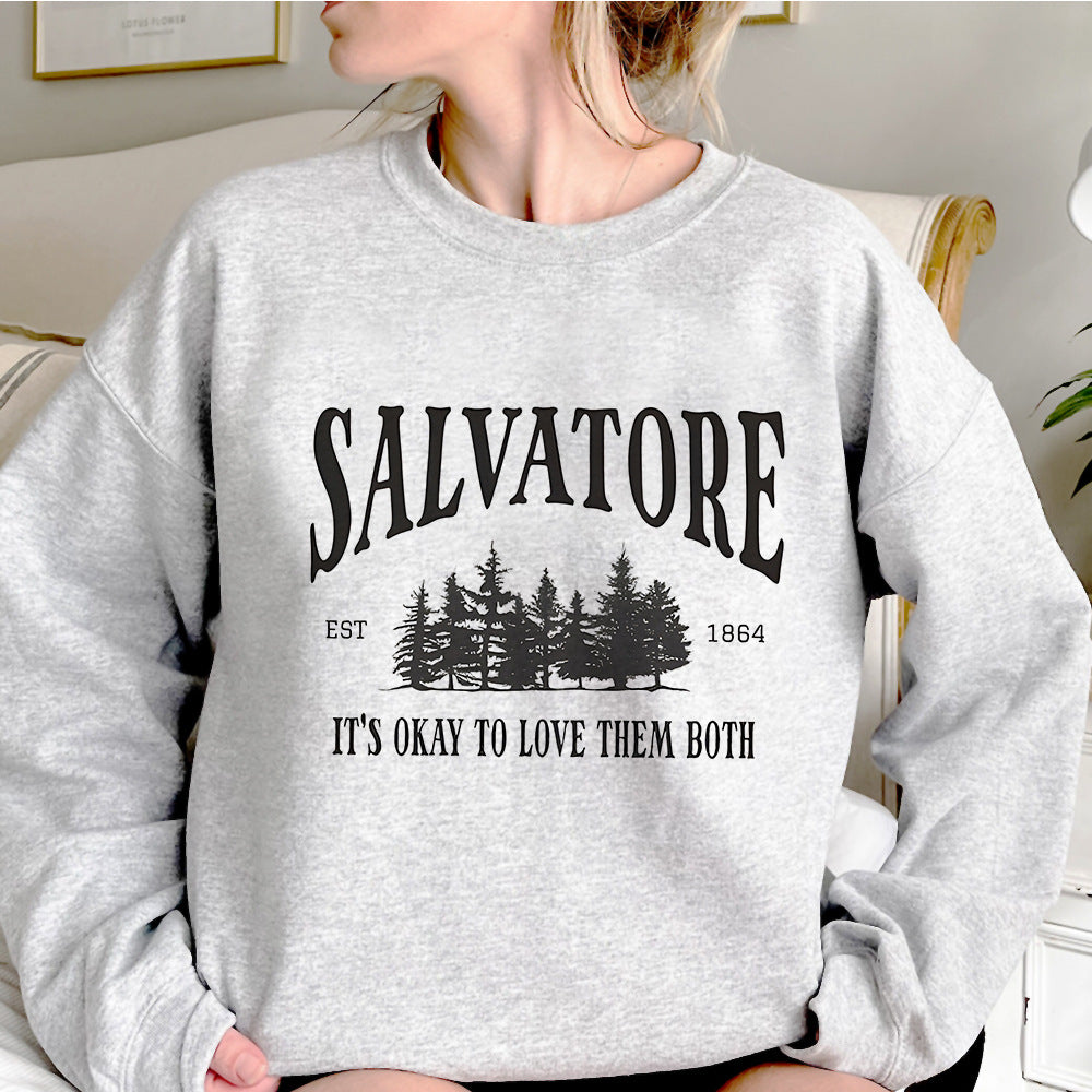TVD Graphic Printed Grey Sweatshirt