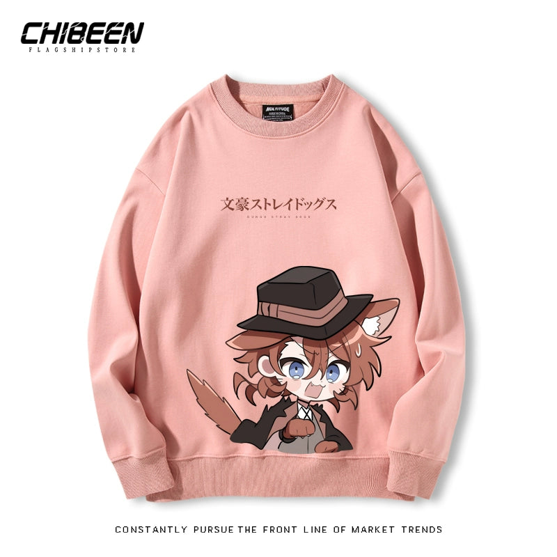 Cute Anime Pattern Crew Neck Sweatshirt