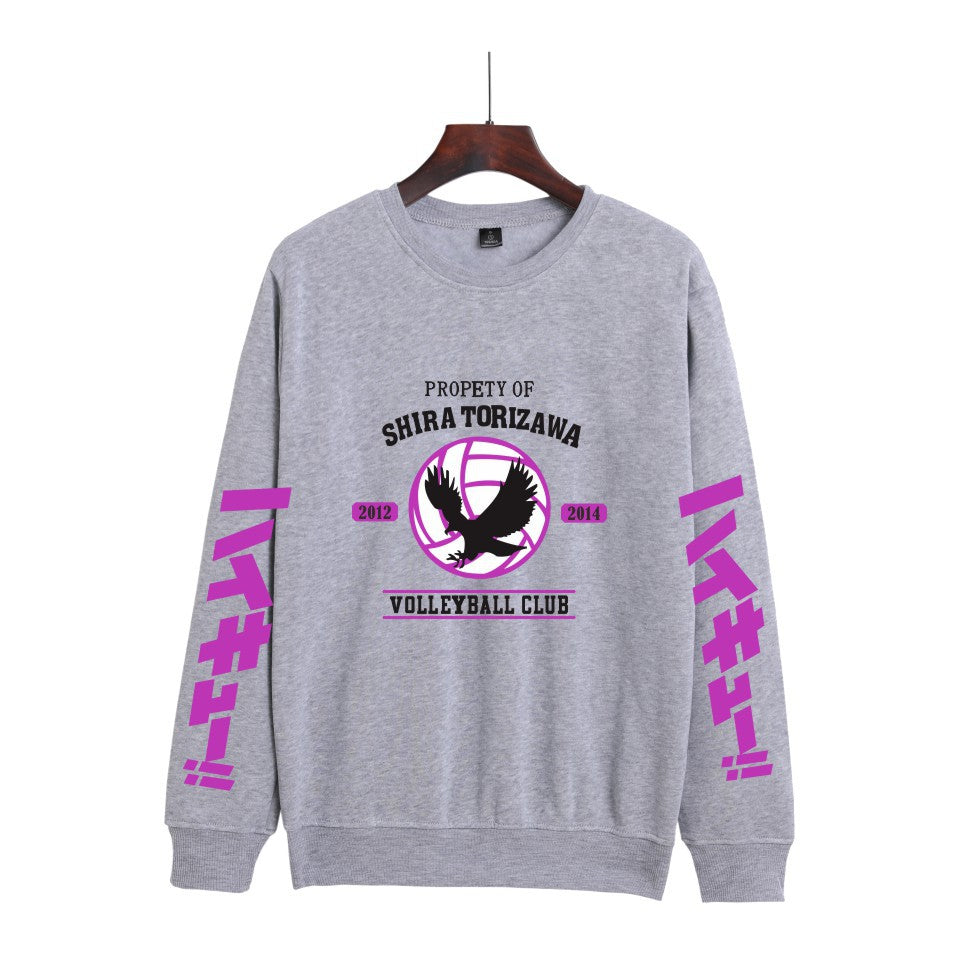 Casual Volleyball High School Crew Neck Sweatshirt