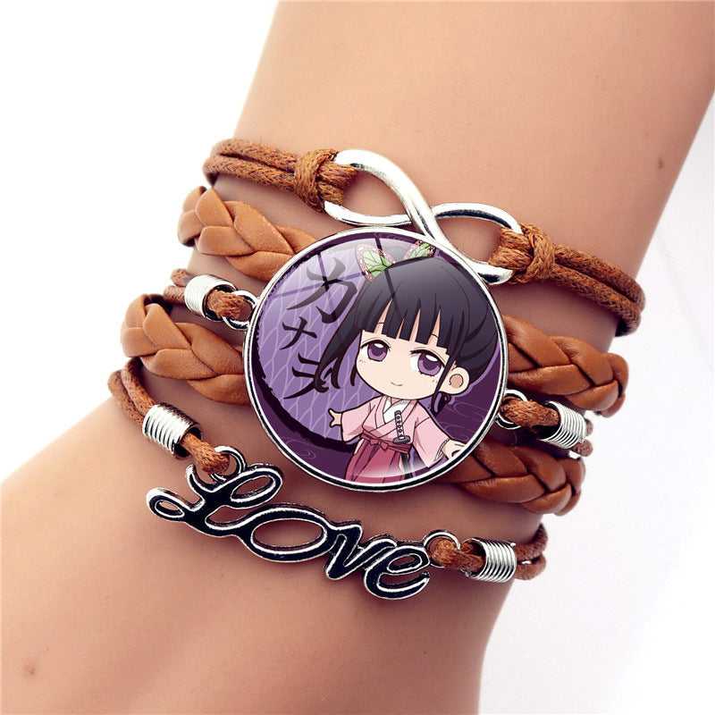 Casual Anime Brown Braided Rope Bracelet