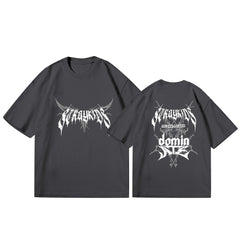 Kpop Logo Print Short Sleeve T-shirt