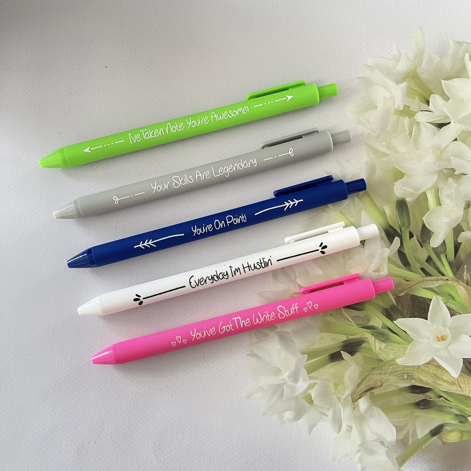 Lovely Quotes Print Neutral Pen Set