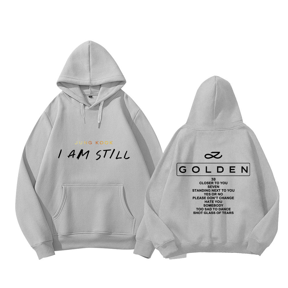 KPOP IAM STILL Logo Printed Hoodie