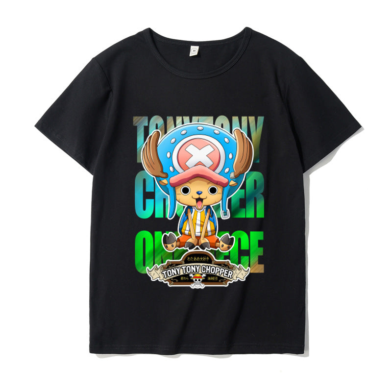 Casual Unisex Luffy Printed Short-sleeved Loose T-shirt