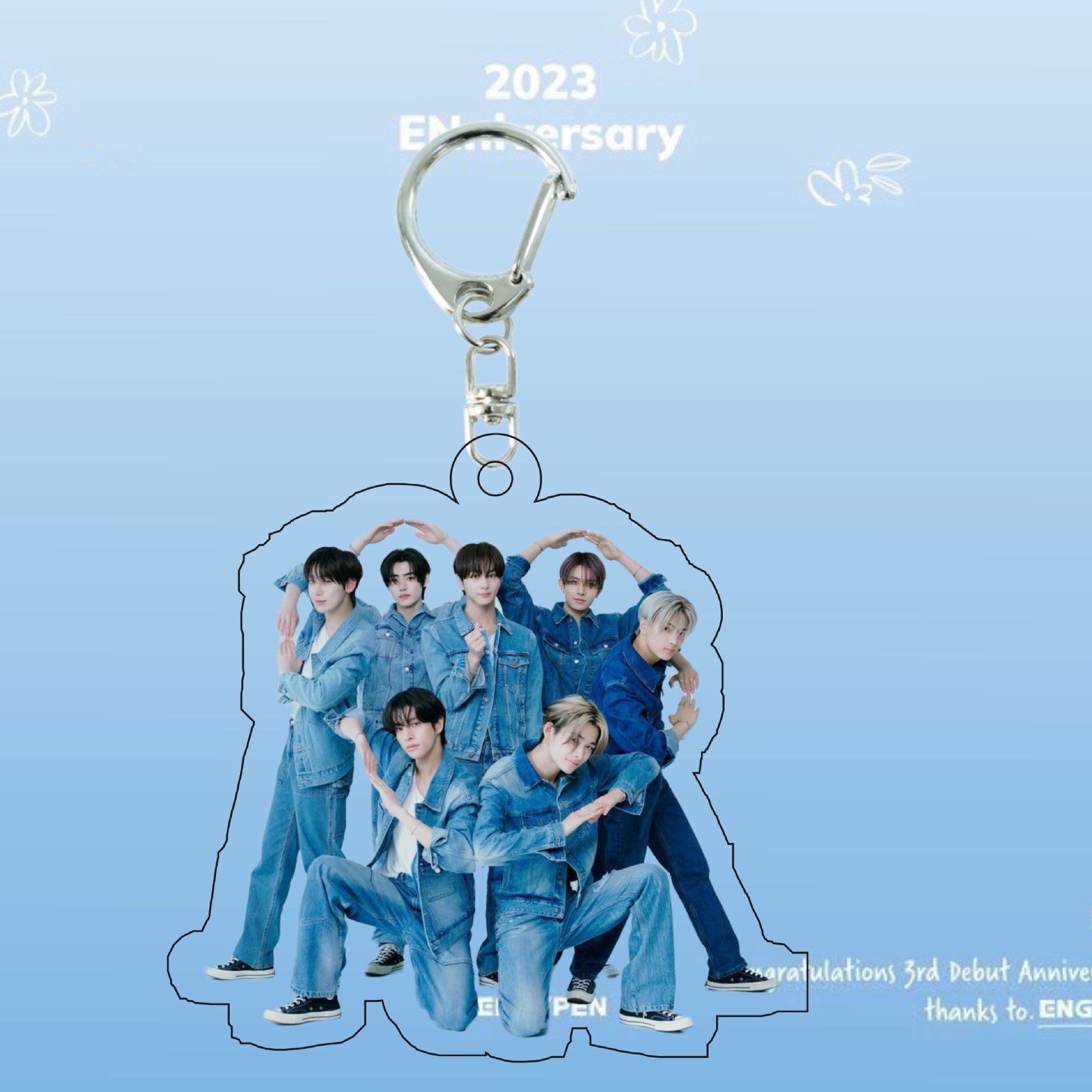 Kpop ID Photo Transparent Acrylic Keychain