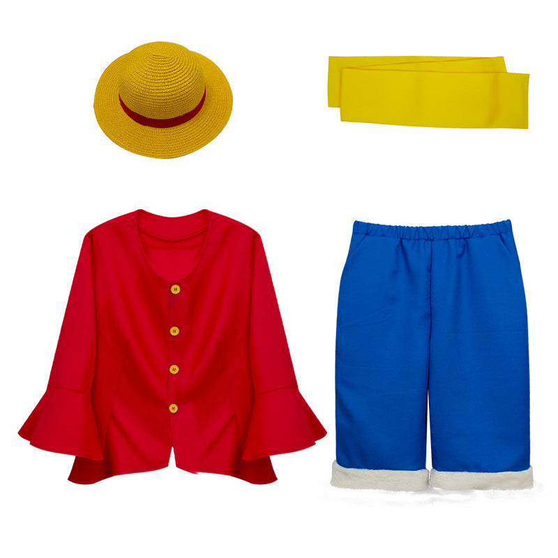 Trendy Unisex Luffy Cosplay Clothing Set