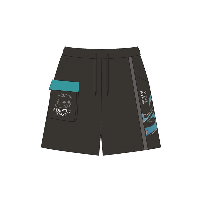 Unisex Game Xiao Cos T-shirt Shorts Set