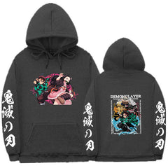 Unisex Anime Print Casual Sports Loose Hoodie