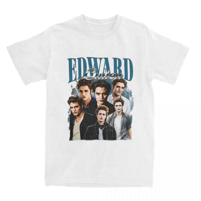 Unisex Edward Cullen Print Loose T-shirt