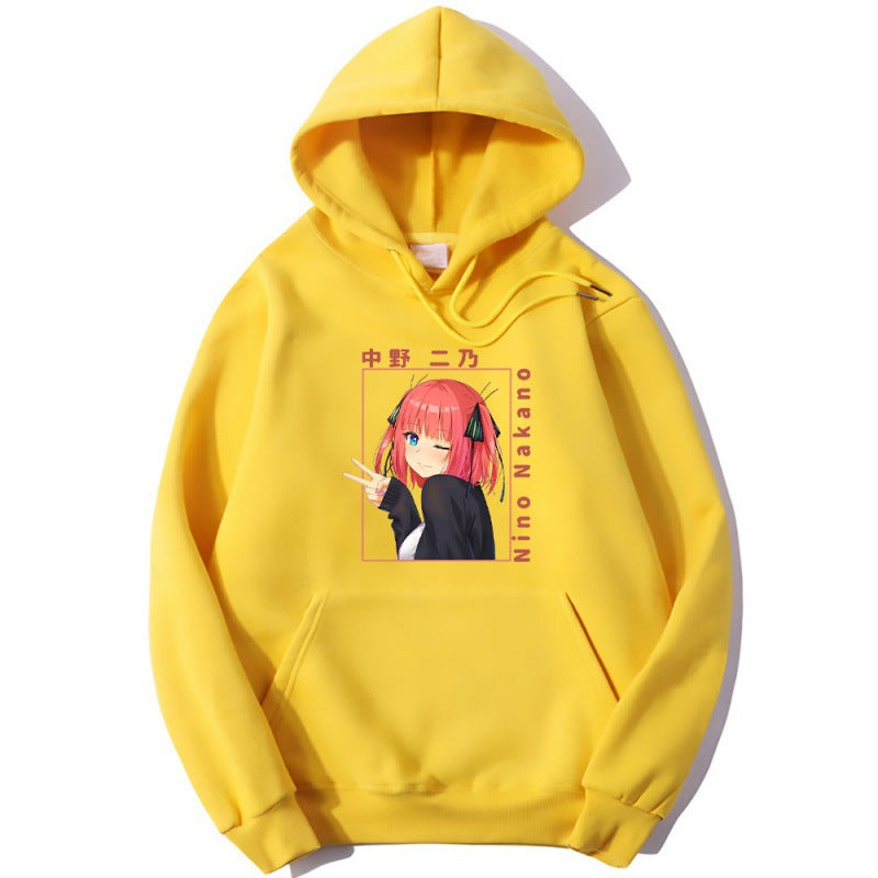 Unisex Anime Nino Nakano Printed Loose Hoodie