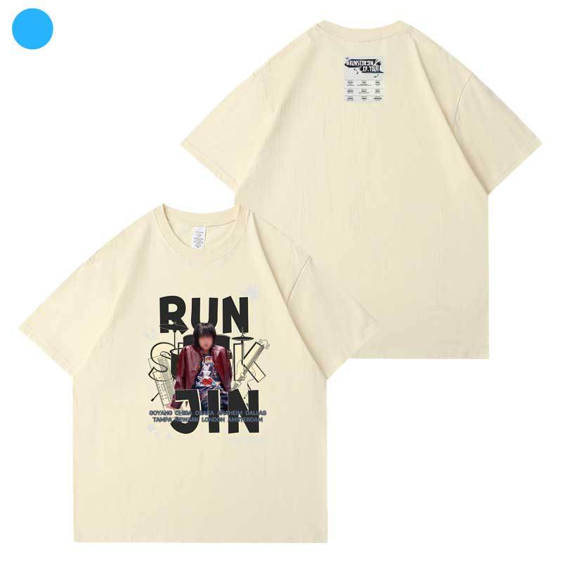 Kpop JIN Print Short-sleeved T-shirt Top