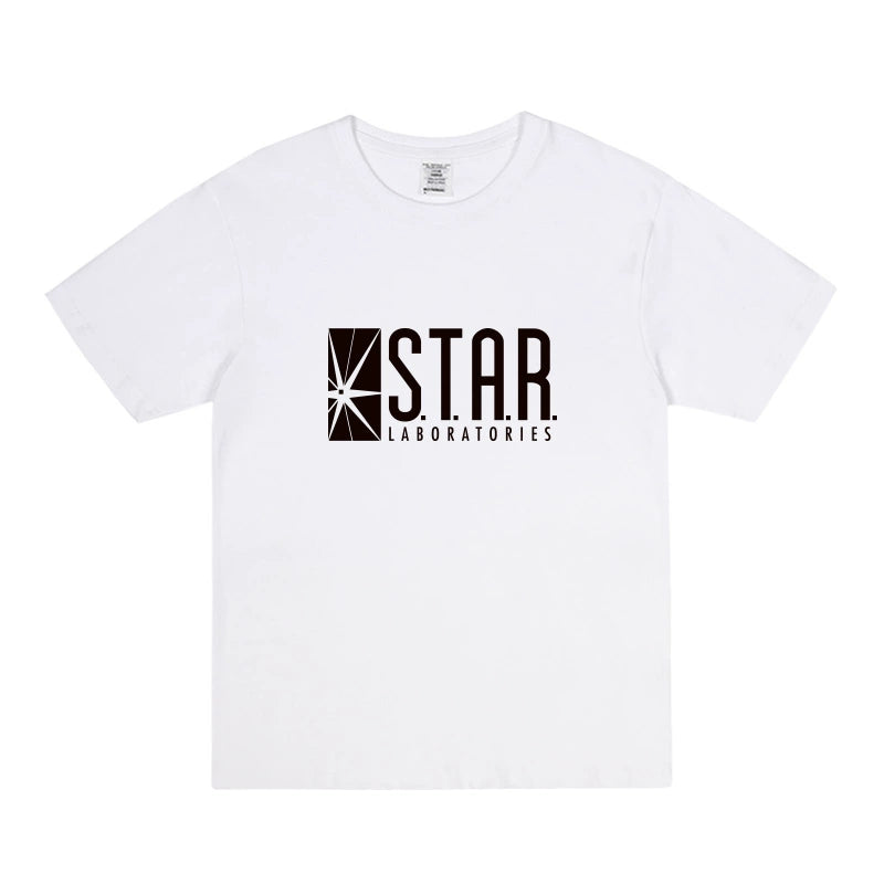 Men's Star Lab Letter Loose Cotton T-shirt