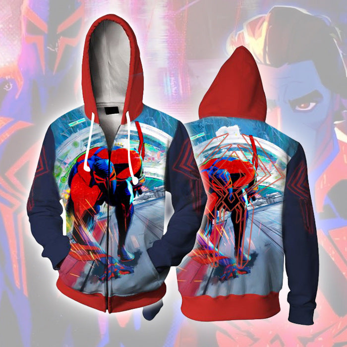 Cool Spider Universe Cosplay Men's Zipper Hoodie