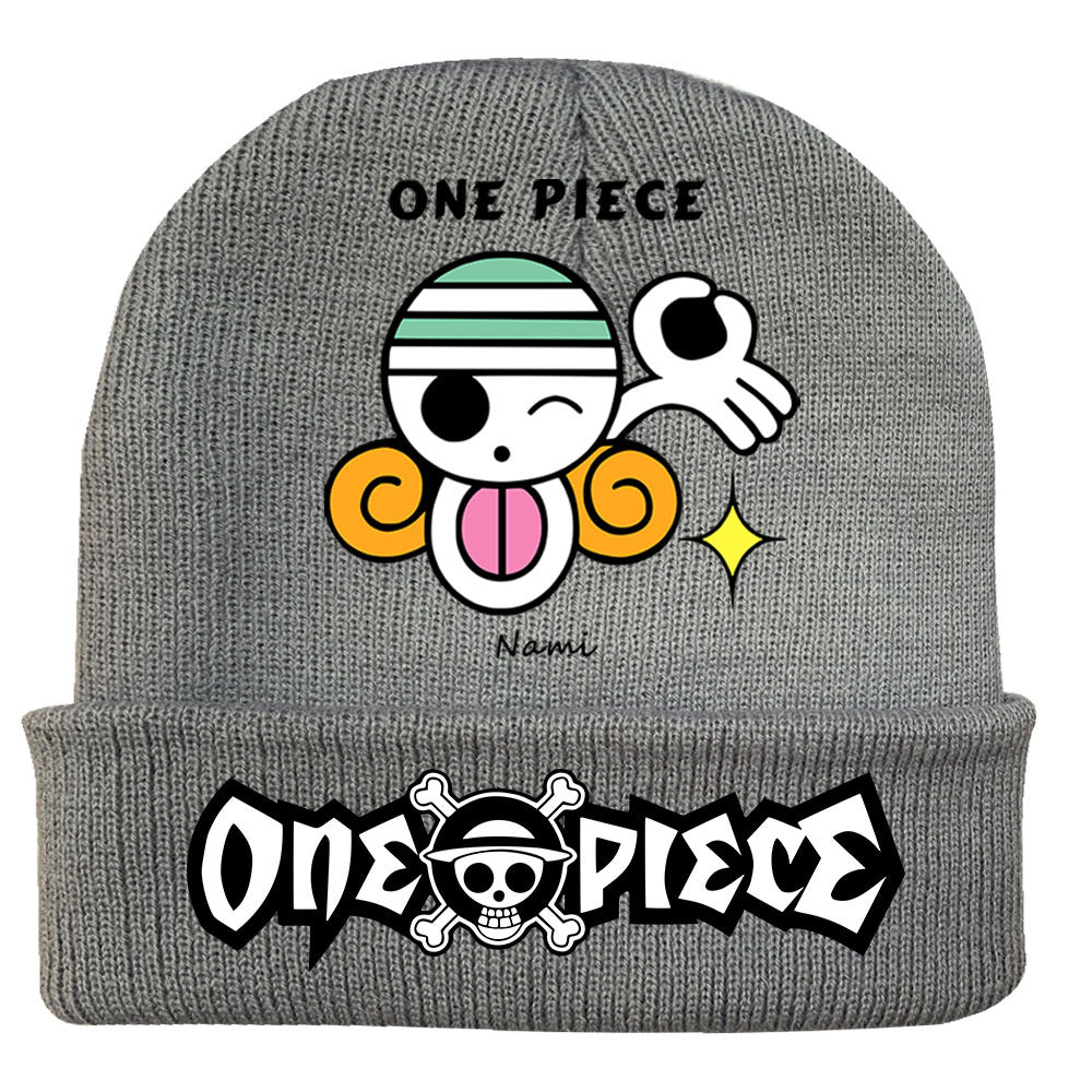 Trendy Luffy Print Knitted Hat