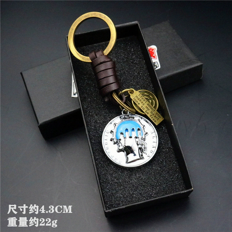 Anime Cowhide Rope Keychain Pendant