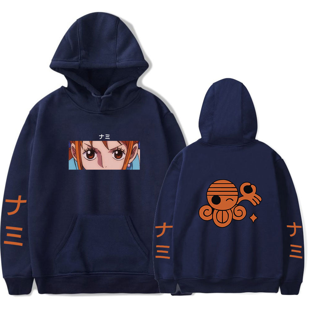 Casual Anime Graphic Printed Loose Hoodie