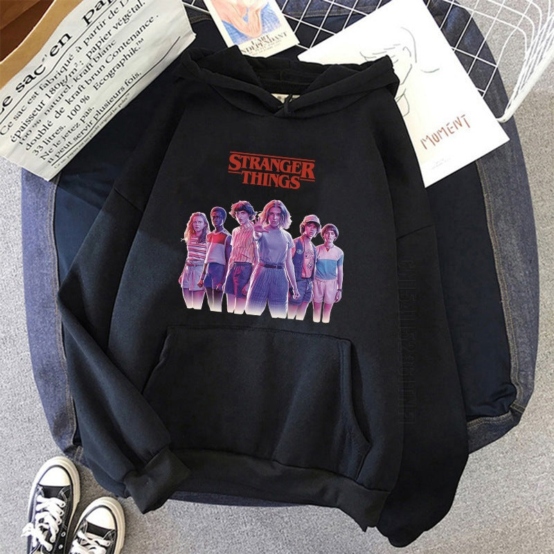 Casual Tv Pattern Printed Pullover Hoodie