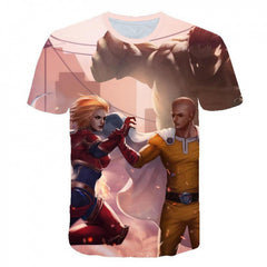 Men's Anime 3D Printed Short Sleeve T-Shirt