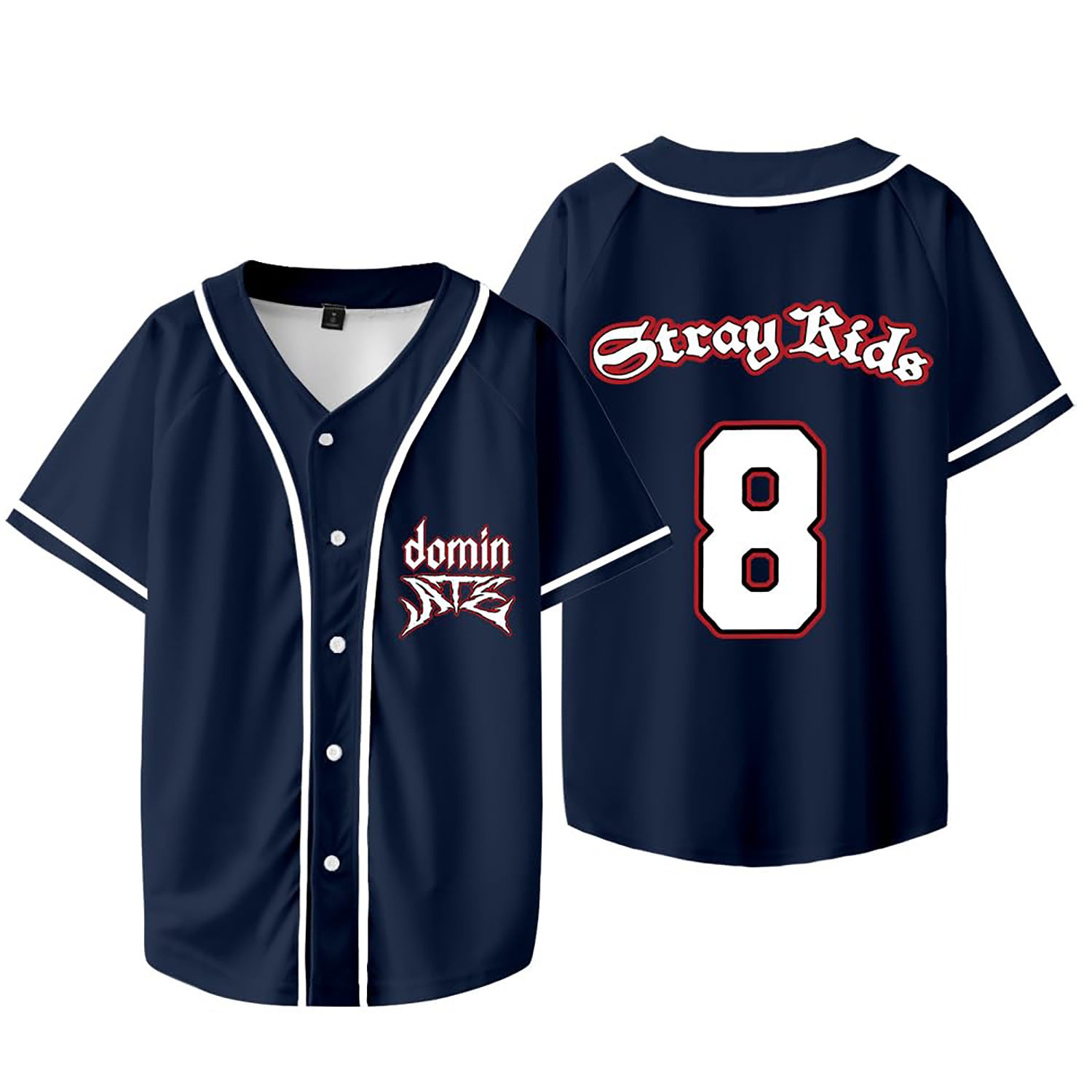 KPOP Digital Print Summer Thin Baseball Shirt