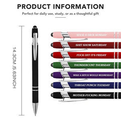 Funny Stress-Relief Daily Quotes Ballpoint Pen Set