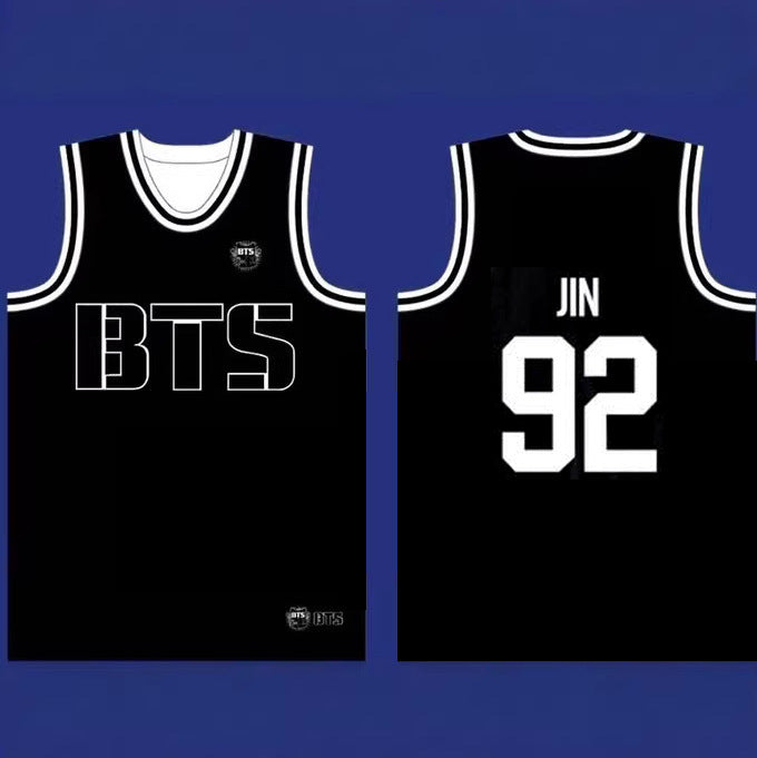 Trendy BTS V-neck Sports Jersey Shirt