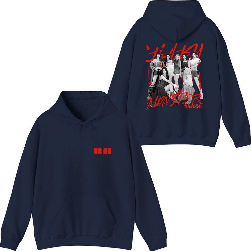 Babymonster Sheesh Pattern Printed Kpop Hoodie