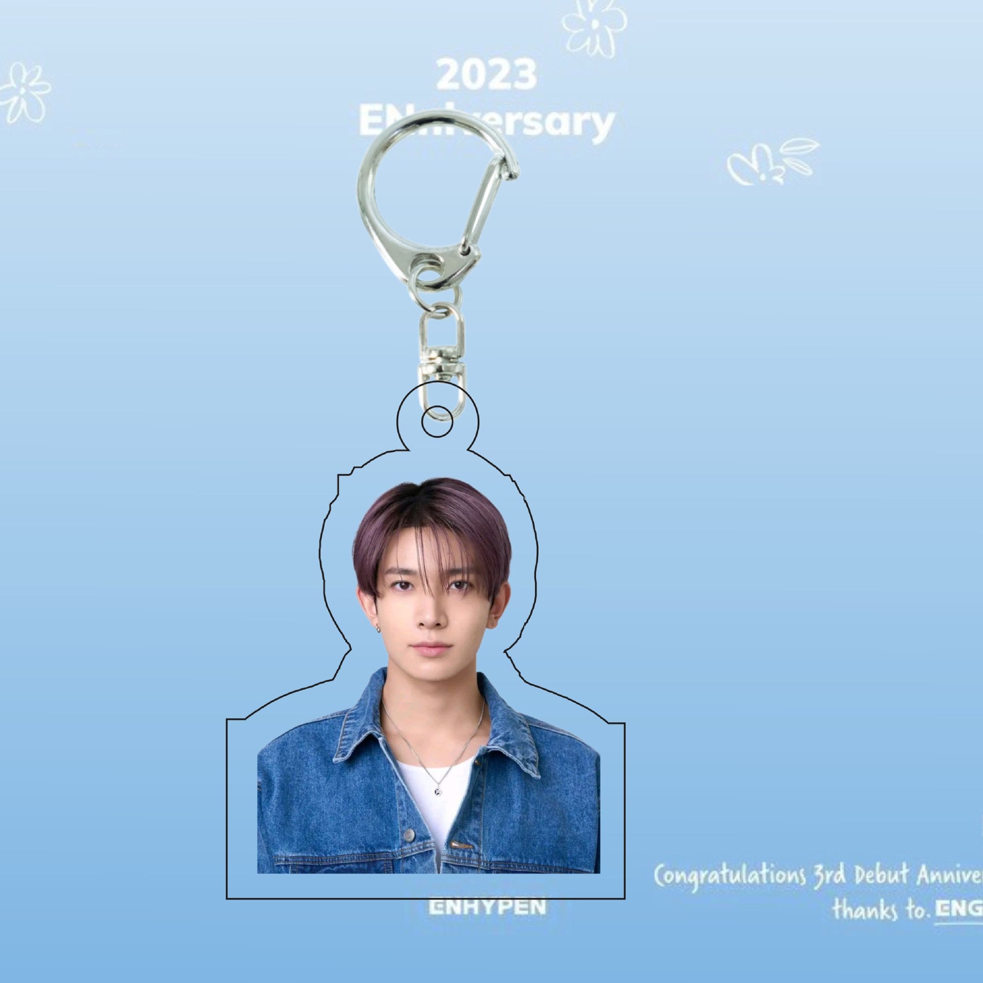 Kpop ID Photo Transparent Acrylic Keychain