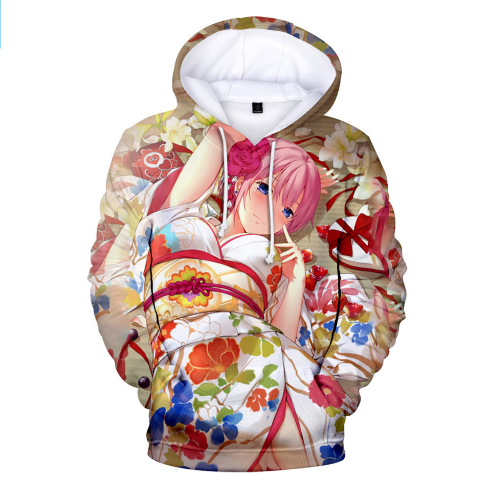 Trendy Anime Digital Print Pullover Hoodie