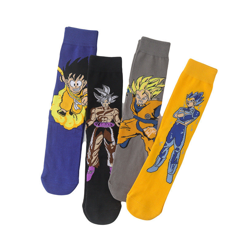 Goku Anime Medium Tube Cotton Socks