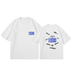 KARMA Album Logo Print Crew Neck T-Shirt