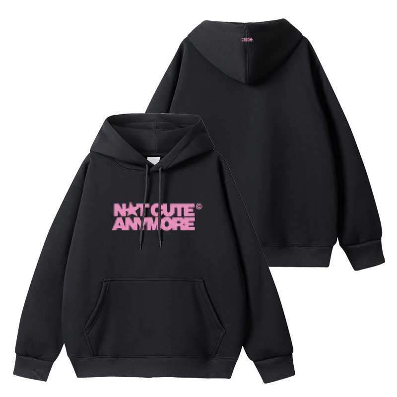 NOT CUTE ANYMORE Printed Pullover Hoodie