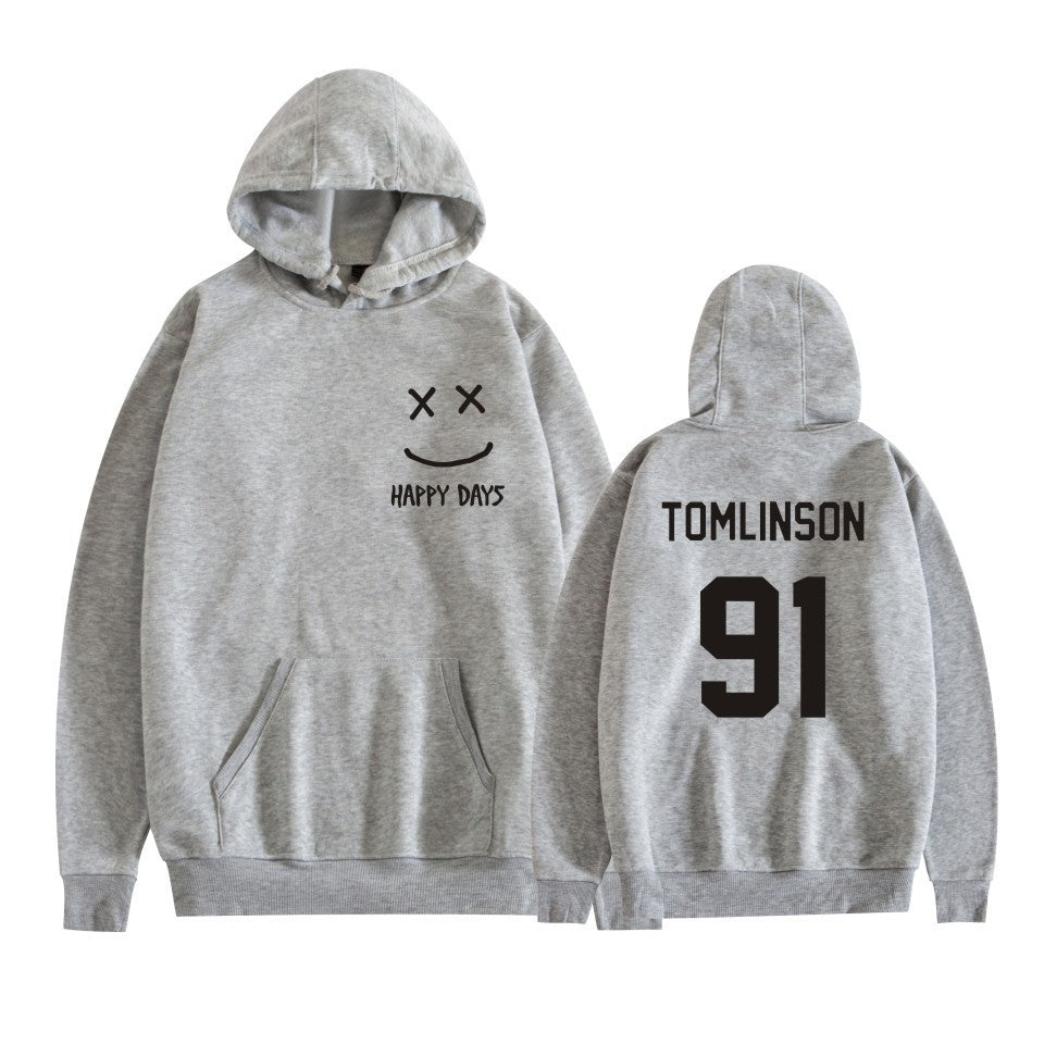 Unisex Louis 91 Letter Printed Casual Hoodie