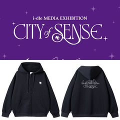 CITY of SENSE MEDIA EXHIBITION Print Zipper Hoodie