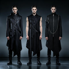 Men's Gothic Style Irregular Trench Coat COS Jacket