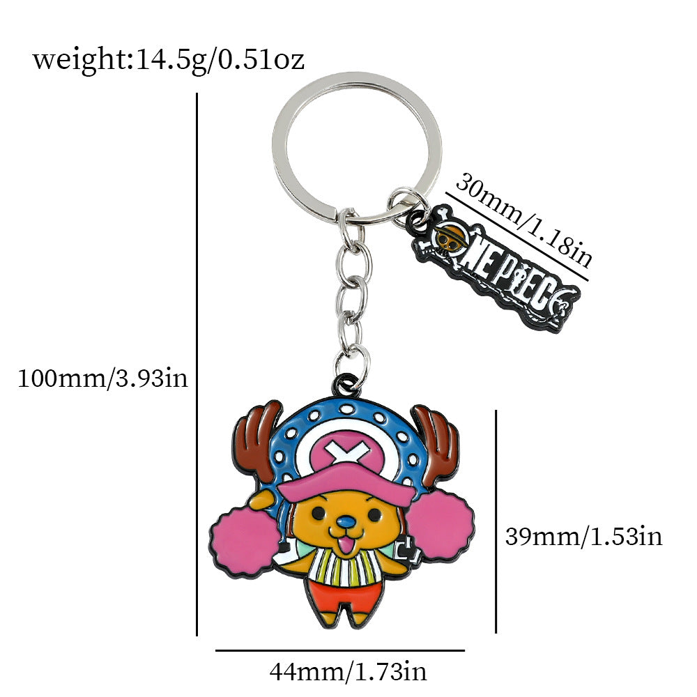 Luffy Straw Hat Necklace Keychain